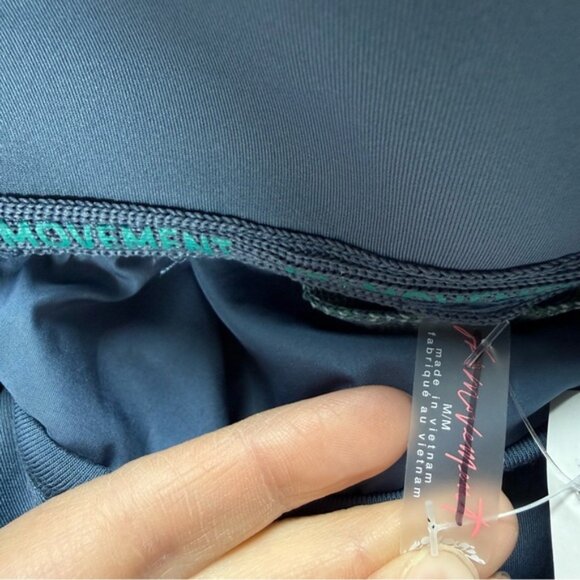 Free People FP Movement Off to the Races Bomber Jacket Blue NWOT M - Picture 12 of 12